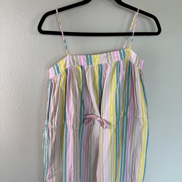 NWOT GANNI Stripe Cotton Maxi Strap Dress Multicolor Boho Casual Women’s Size 4 - Picture 6 of 16